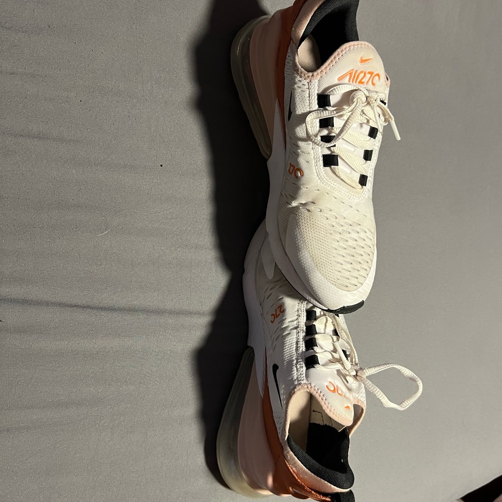 Nike Air Max 270 Women's Shoes - White and Orange